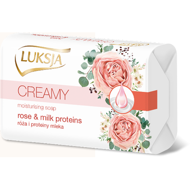 Luksja -  Luksja Creamy Rose & Milk Proteins mydło w kostce 
